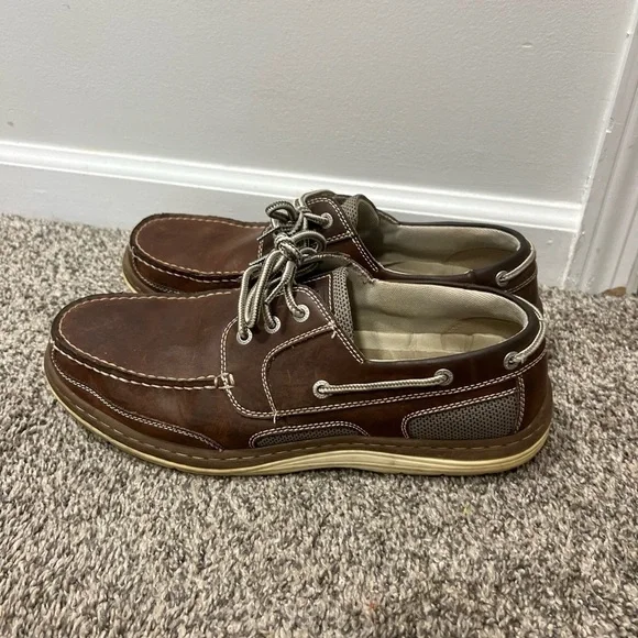 Chaps | Shoes | Chaps Brown Loafers Slip On Dress Casual Shoes Mens 1 M |  Poshmark
